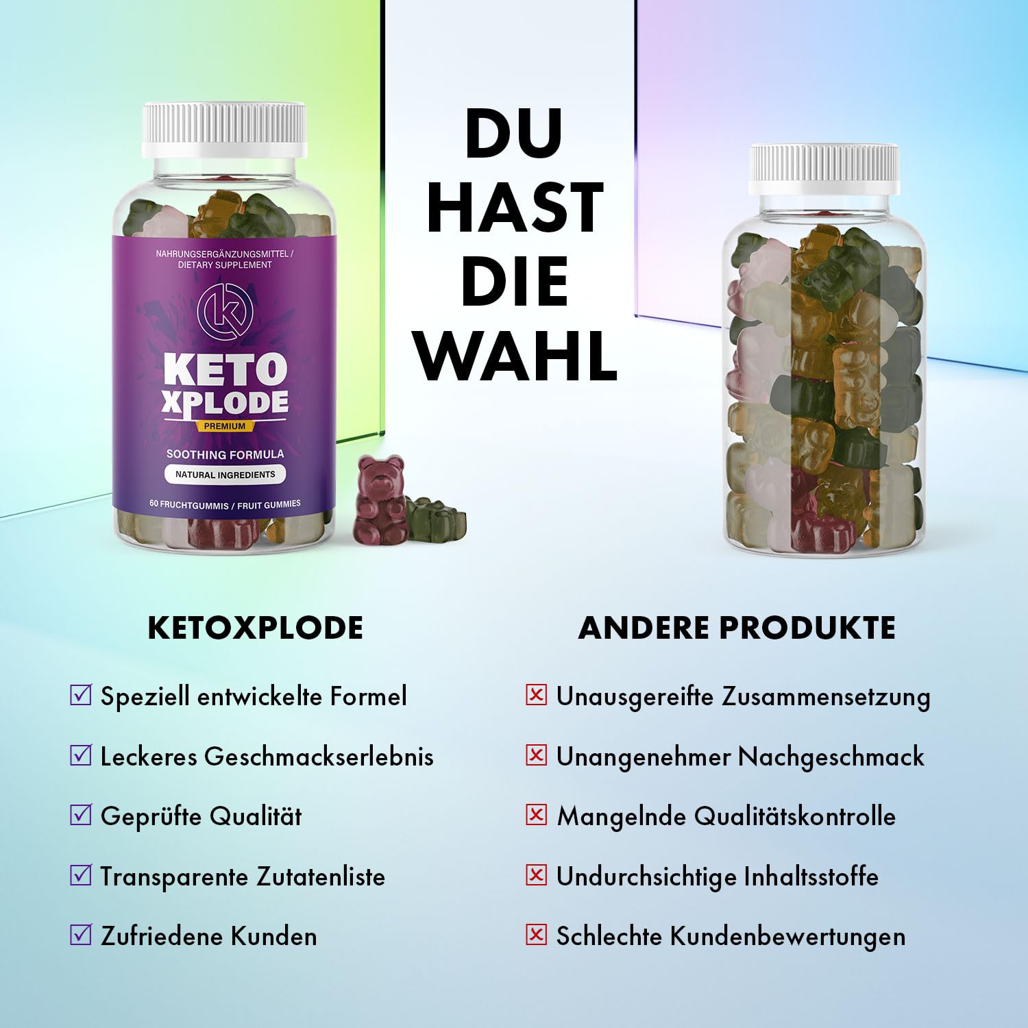 Gummibärchen | mit L-Arginin, Grüntee und Maca | deine genussvolle Unterstützung | Inhalt 60 Gummies
