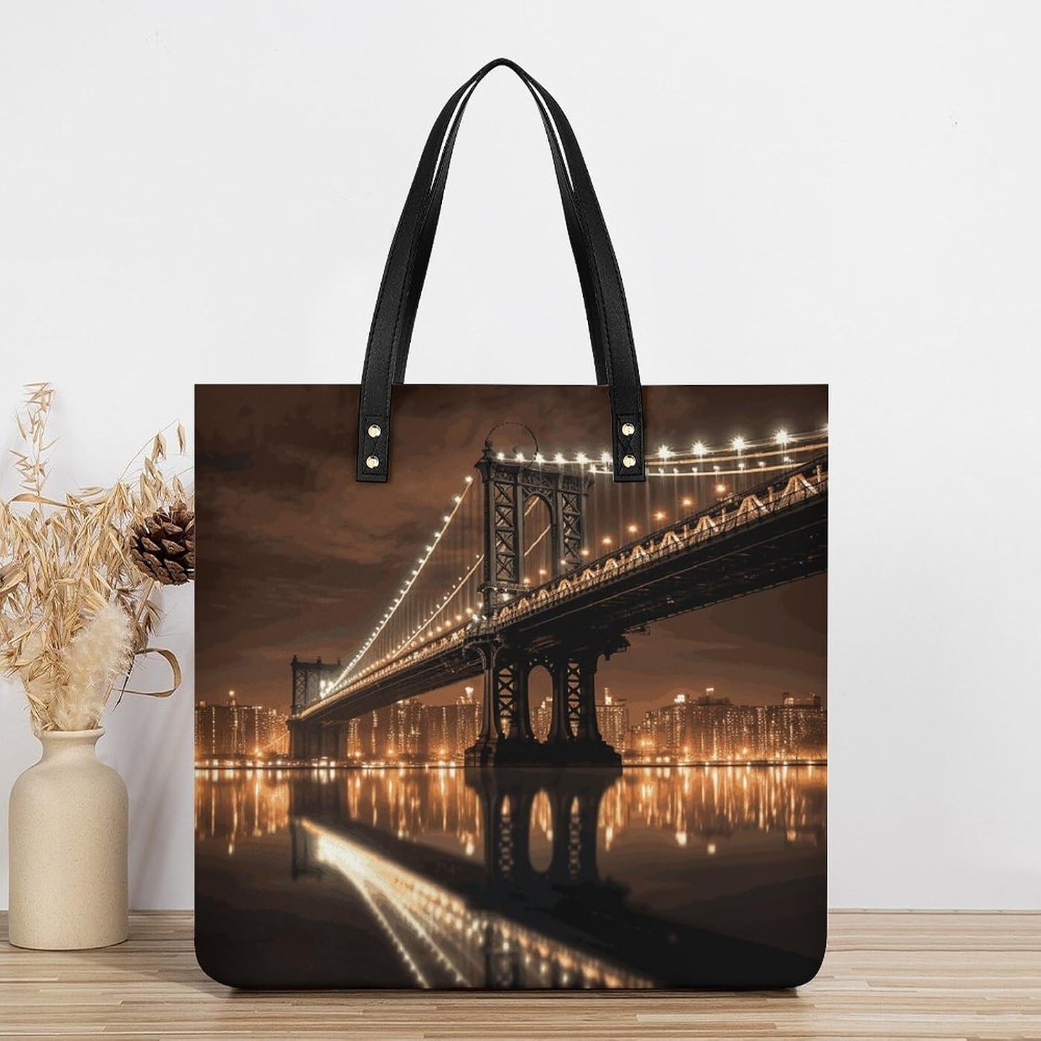 PU Leather Tote Bag for Women Fashion Large Capacity Shoulder Bags image 3