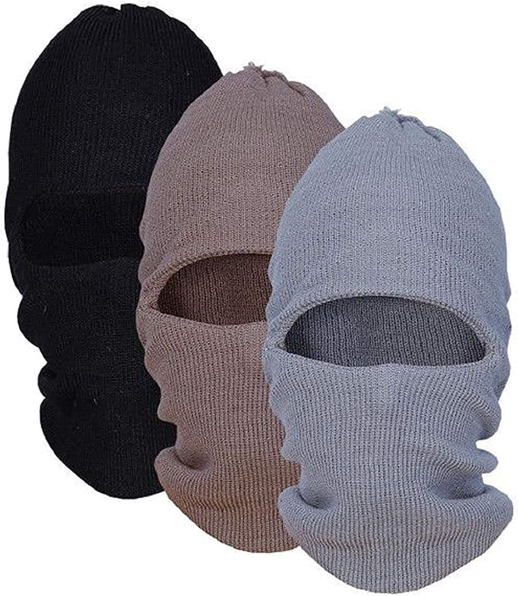 Men's Acrylic Monkey Cap Pack of 3_Multicolor, Free Size