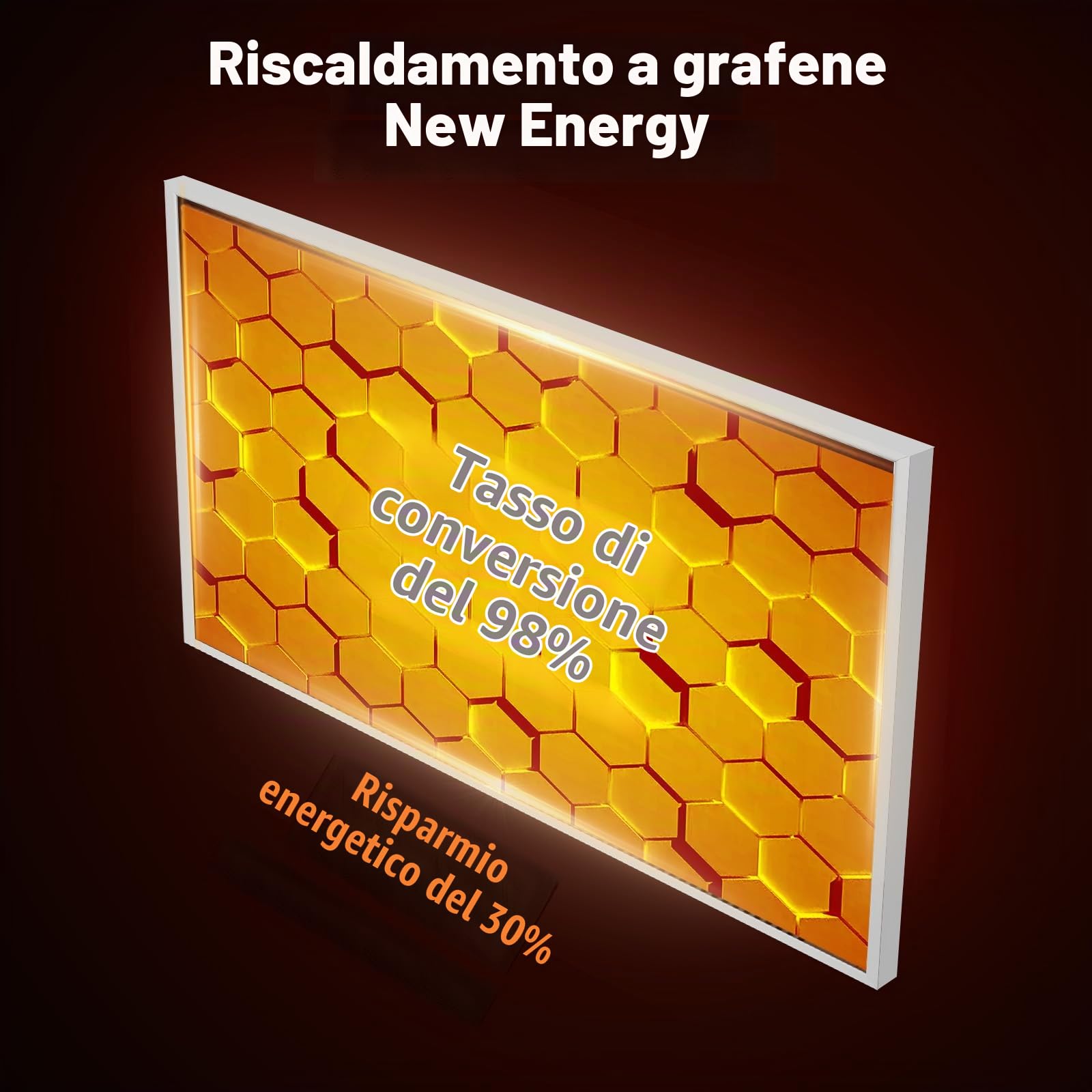 Pannello Radiante Infrarossi 800W, Stufetta Elettrica da Bagno | Riscaldamento al Grafene, Installazione a Parete, Termostato, Risparmio Energetico, Silenzioso, TÜV, Aurora Boreale