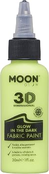 Moon Glow - Glow in The Dark Fabric Paint Yellow