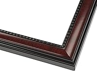 Vista 3 de Marco de fotos de madera real marrón 31 x 31 pulgadas de ancho de 1.25 pulgadas Profundidad del marco interior de 0.5 pulgadas Marco de fotos