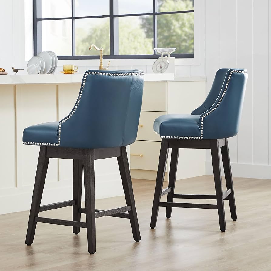 Amazon.com: CHITA Counter Height Swivel Bar Stools Set of 2, FSC