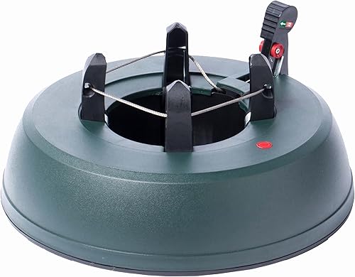 Automatic Christmas Tree Stand for Real Trees, Large Green Plastic Holiday Tree 