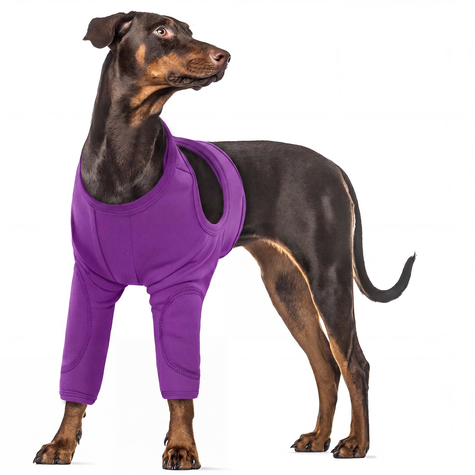 Dog Front Leg Sleeve, Recovery Vest With Long Front Legs, Keep Pet From Licking And Biting Legs And Keeps Calm(Dark purple, 3XL)