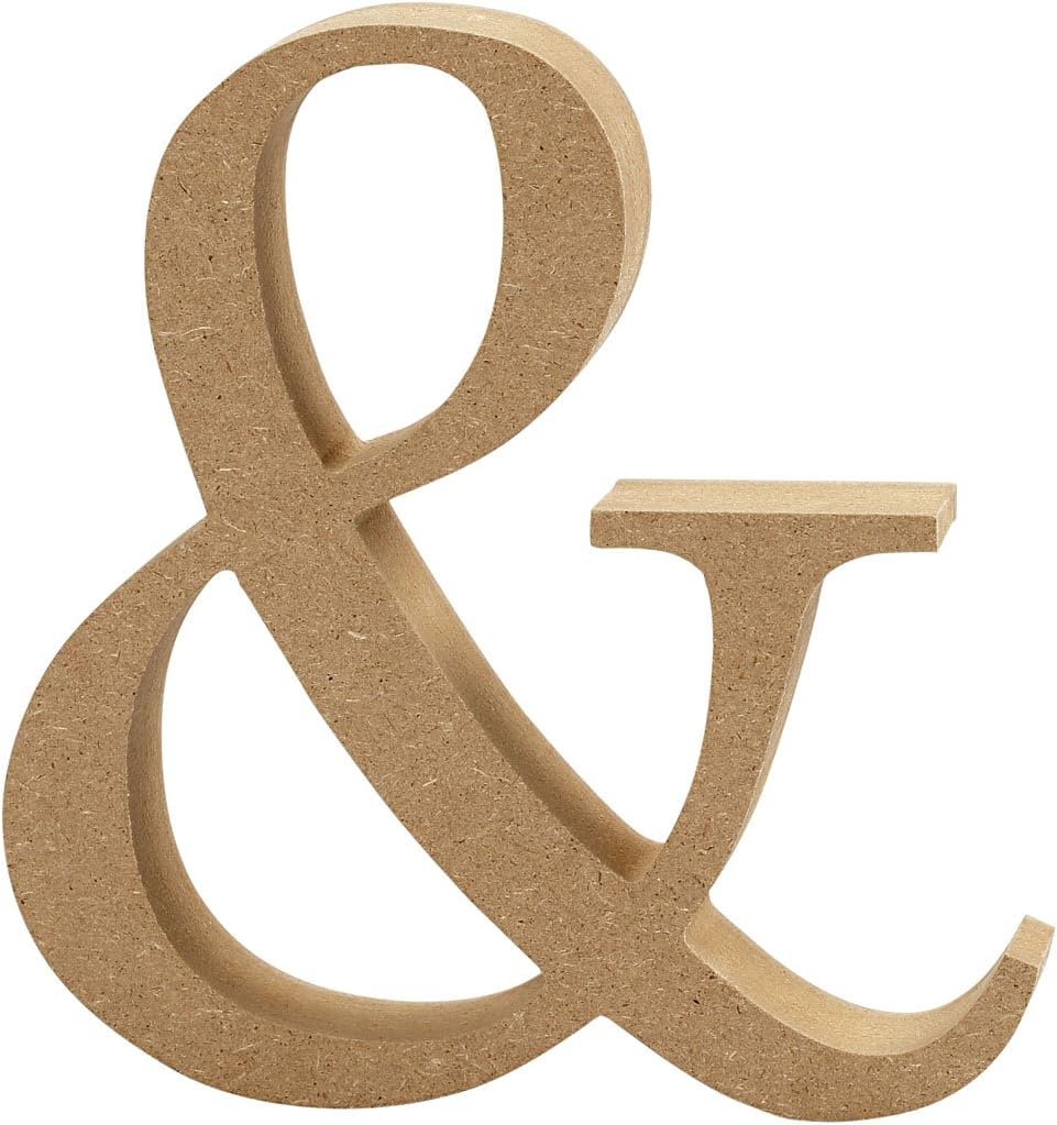 Create Crafts 56336 MDF Symbol (13cm H, 2cm Thick) -&, Wood, Brown, 12 x 2 x 13 cm
