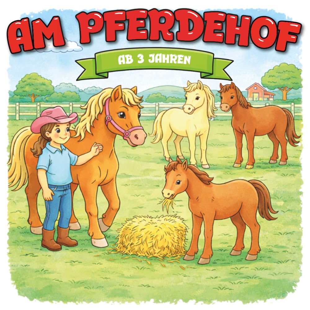 Kindermalbuch Am Pferdehof: ab 3 Jahren: Ein tolles Malbuch mit Pferden und süßen Fohlen am Pferdehof - für Kinder von 3 bis 6 Jahren