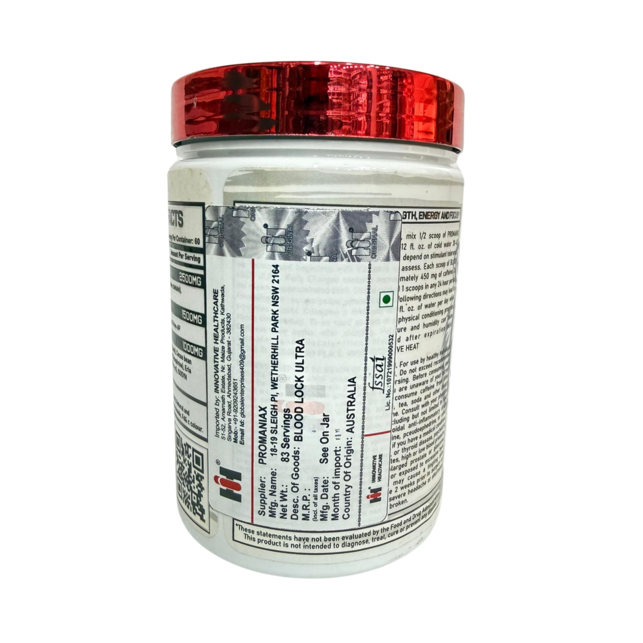 Blood Lock Stim-Loaded Pre-Workout, Summer Edition, 60 Servings (315g) - Cosmic Rainbow Flavour — Amazon image 4