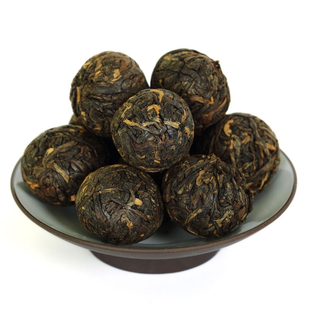 GOARTEA 2Pcs 250g / Total 17.6oz Supreme Yunnan Black Tea - Fengqing Dian Hong Dianhong Loose Leaf Dragon Pearl Chinese Tea