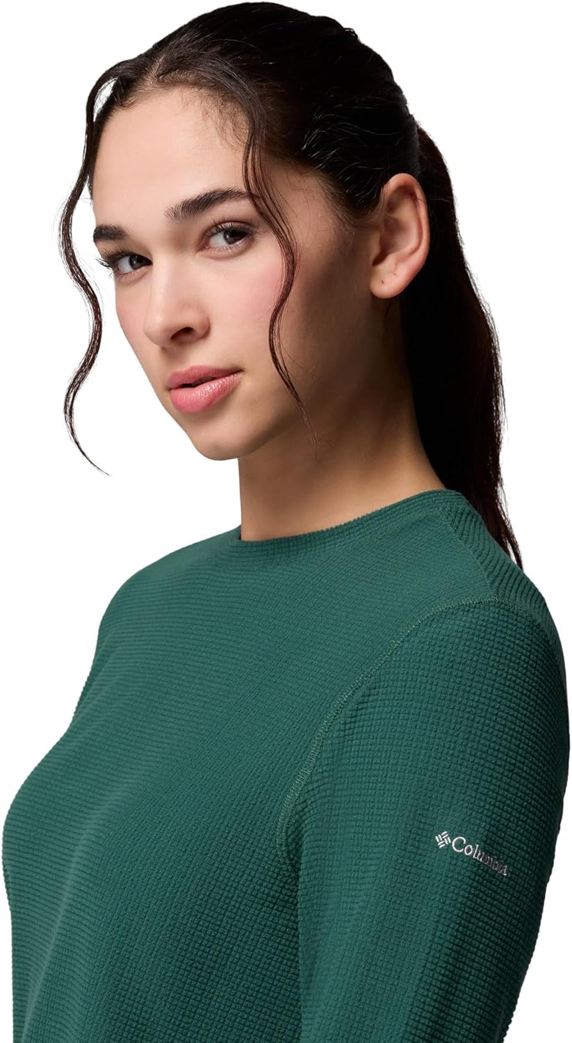 Columbia Women's Brea Falls Grid Crew Long Sleeve
