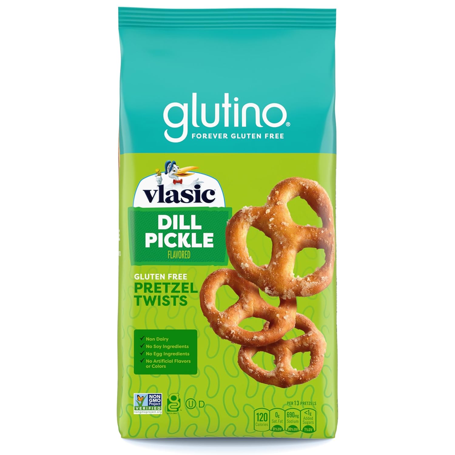 Glutino Vlasic Gluten Free Dill Pickle Pretzel Twists