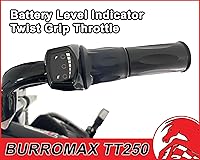 Vista 6 de Burromax TT250 Motocicleta de tierra eléctrica para niños, 250w 24v 7ah, 2 velocidades, hasta 14 mph, para ciclistas de hasta 150 lb, mini bicicleta