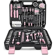 Sundpey Home Tool Kit 281-PCs - Protable Complete Basic Hand Repair General Tool Sets para Hombres Mujeres - Juego de Herramientas con Juego de Llave de Bolsillo y Juego de Destornilladores y M&eacute;trica Hex Key & Pliers & Caja de Caja de Herramientas Rosa