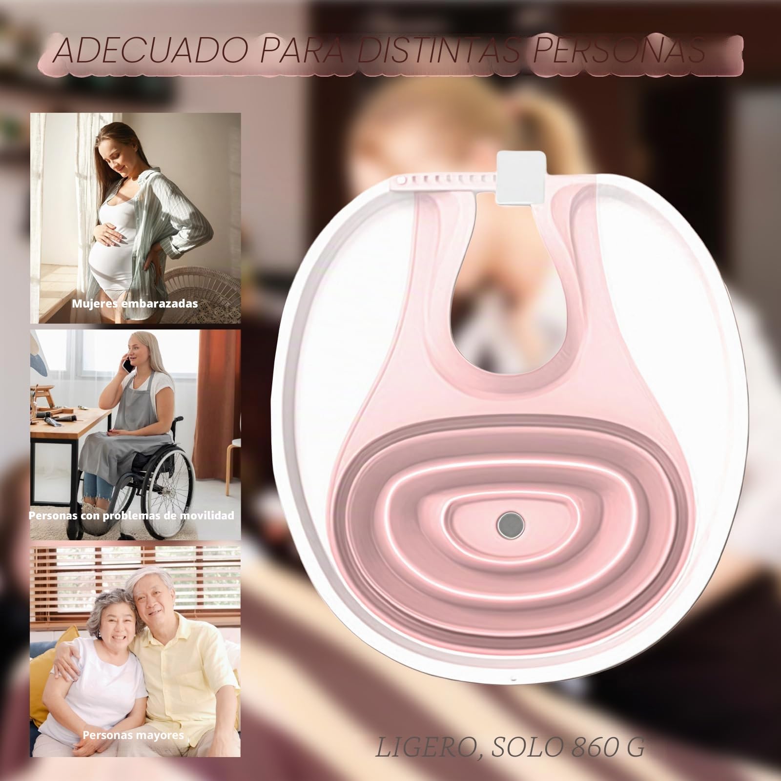 Lavabo de pelo para postrado en cama, lavamanos de pelo plegable, lavacabezas portátil para postrados en cama, lavado de pelo en la cama para mujeres embarazadas y personas con cepillo de