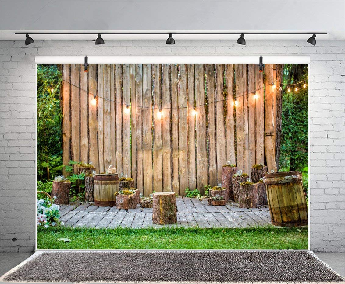 Coin Purse Rustic Wood Plank Photo Backdrop 10x8ft - Wedding Ceremony ...
