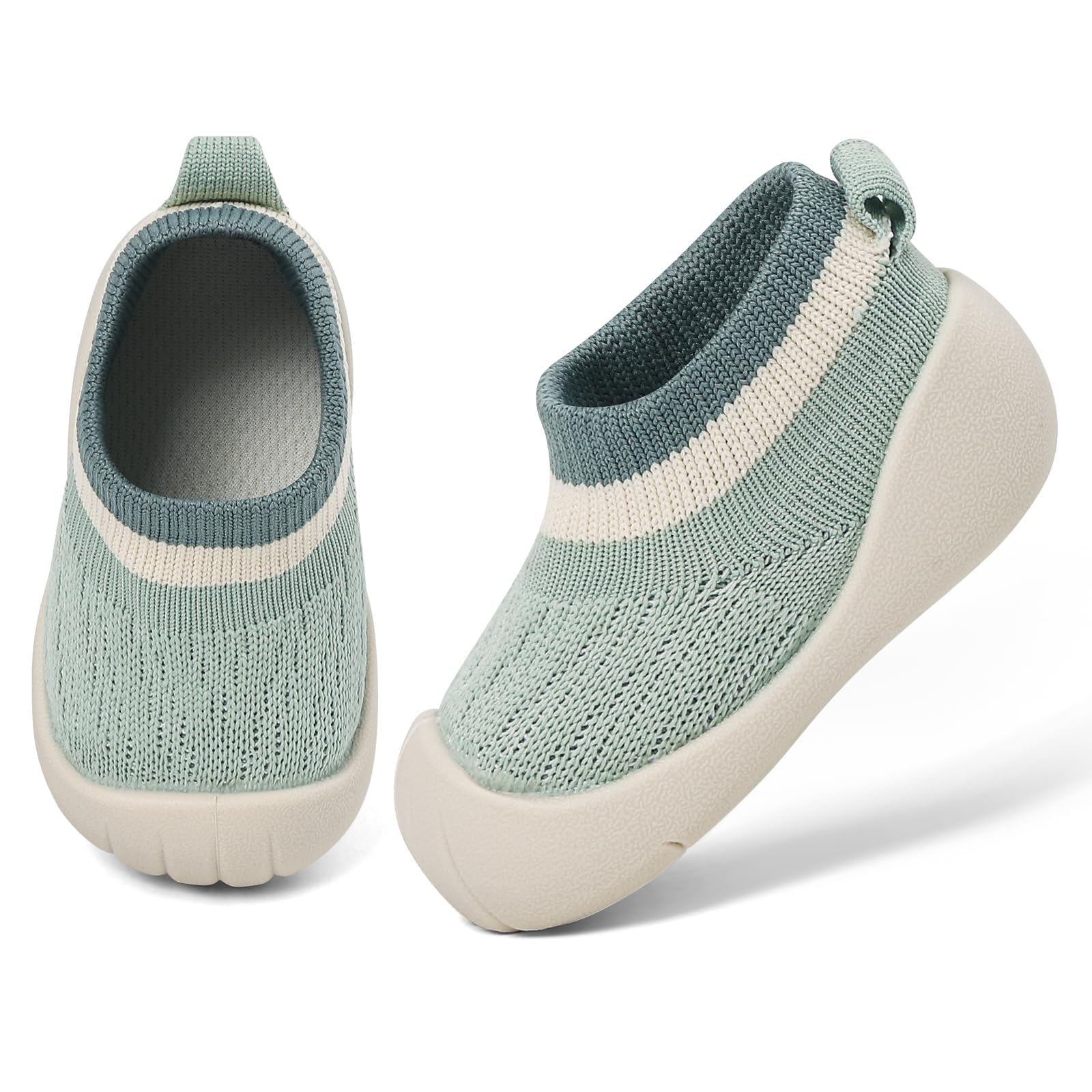 MK MATT KEELY Scarpe Primi Passi Bambini Scarpe Calzino Neonato Scarpine Maglia Traspirante Bambino con Suola Gomma Antiscivolo