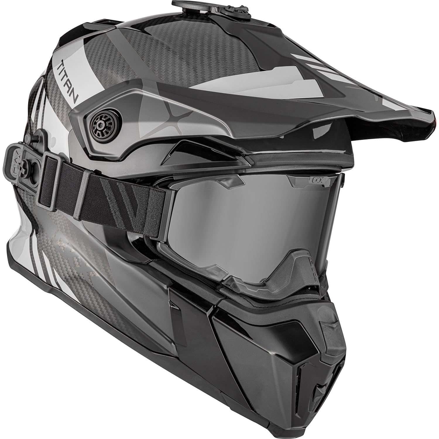 CKX Titan Original Carbon Helmet - Trail and Backcountry Trak - 210° Goggle Included