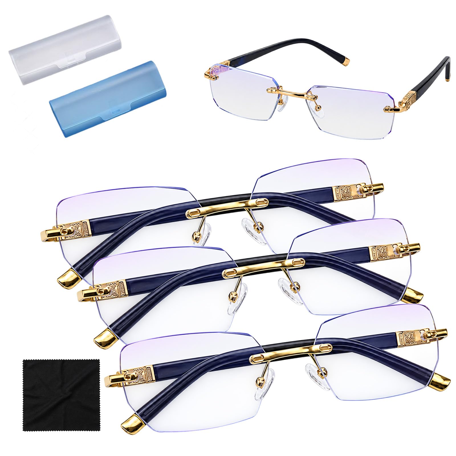 Lunettes Autofocus Intelligent Automatique, avec Réglage Automatique de la Mise au Point pour une Vision de Près et de Loin, Hommes et Femmes Protection Lumière Bleue, avec Étui à Lunettes