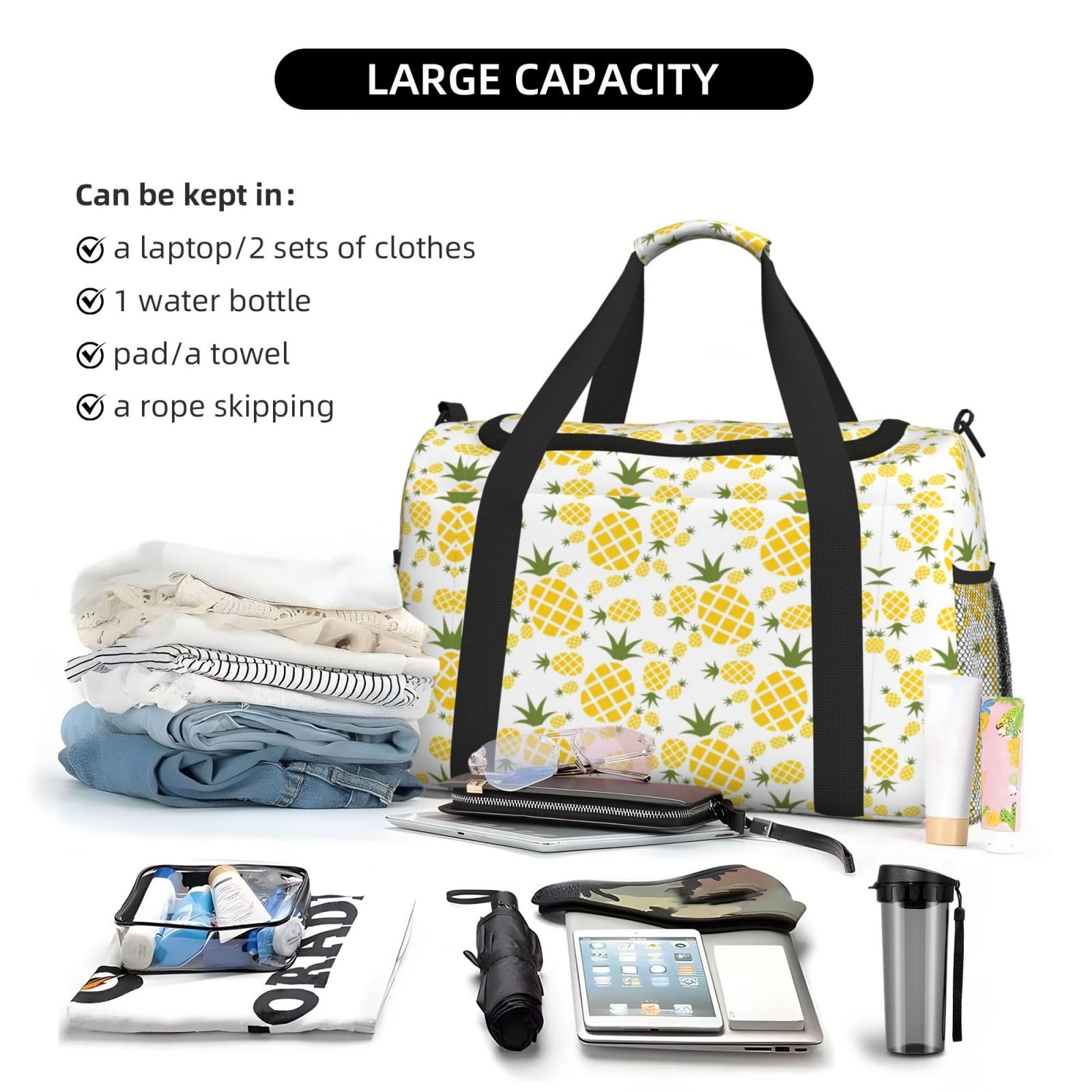 Ananas. (2) torba na ramię damska męska torba podróżna crossbody torebka torba na ramię torebki robocze codzienna torba hobo