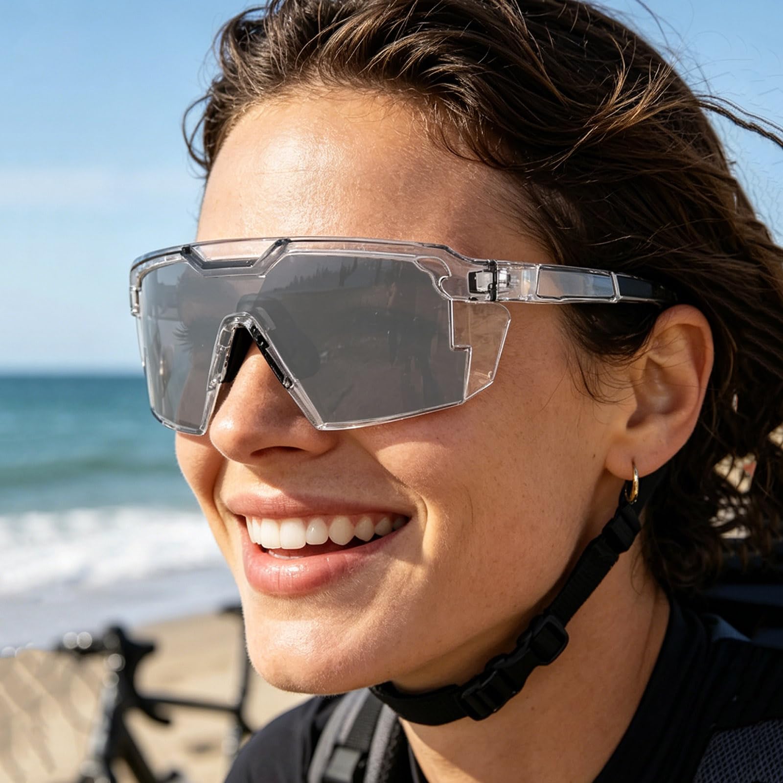Gafas de sol polarizadas fotocromáticas UV400, lentes de policarbonato resistentes a los impactos para deportes al aire libre y protección del trabajo, gafas duraderas
