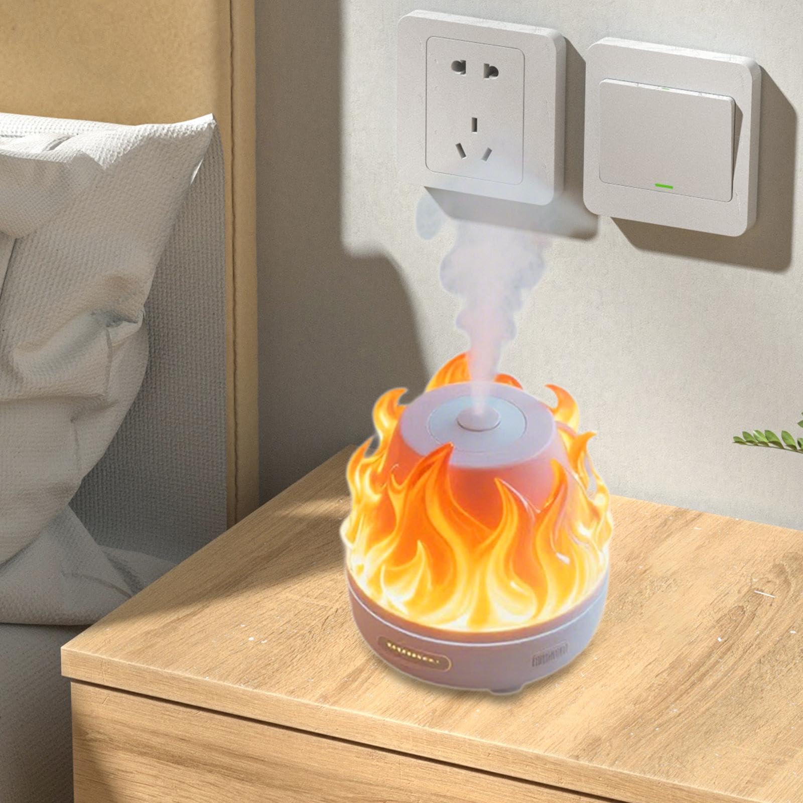 Humidificador de Aire con protección de Apagado automático, Altavoz portátil, difusor de aceites Esenciales, Tanque de Agua de 320 ml para Oficina,