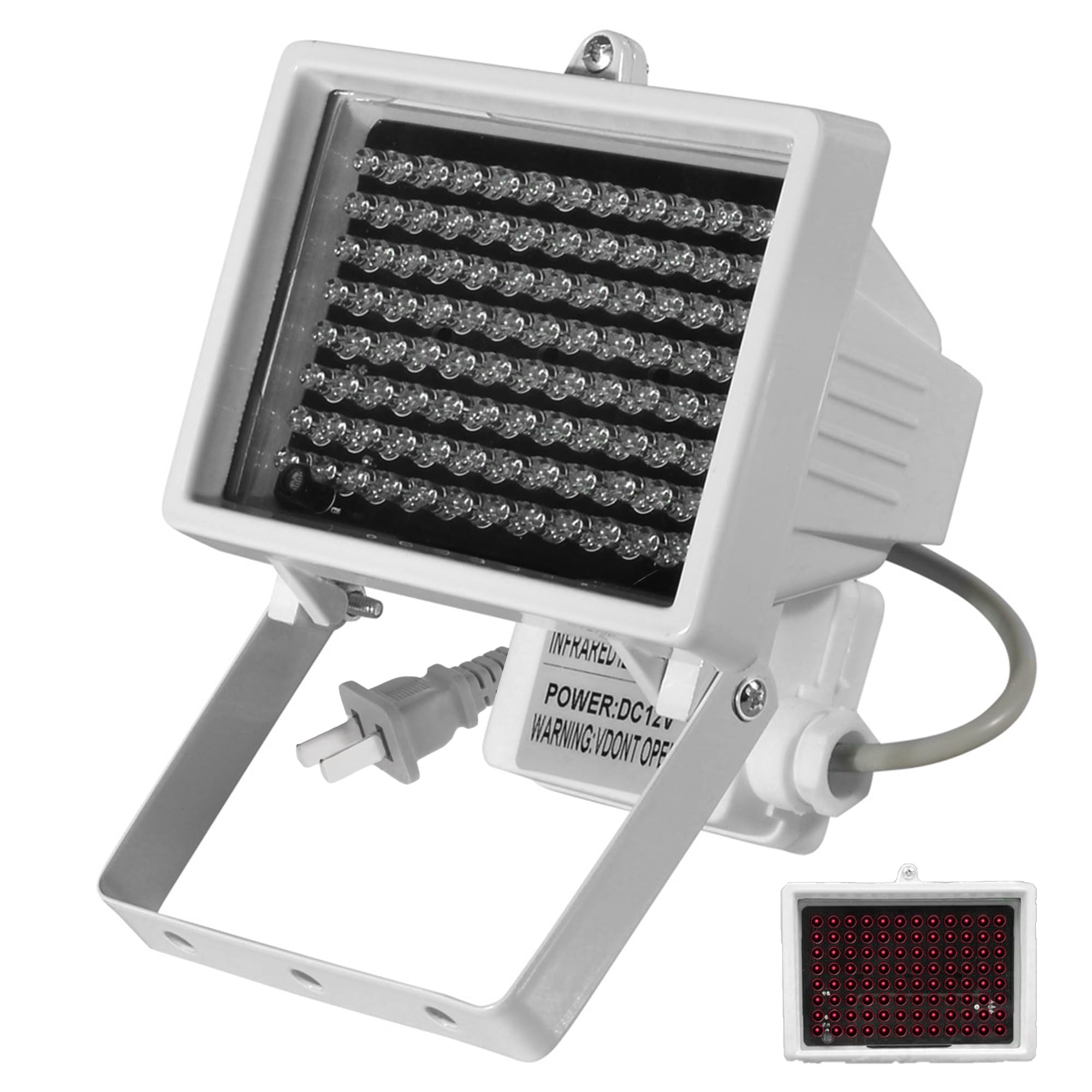 850nm IR Light, 96 LED Infrared Light, IP65 Waterproof IR Illuminator, IR Lights for Night Vision, CCTV Security Cameras, Indoor Warehouse Outdoor Backyard, Range 65.6ft, Angle 60 Degree