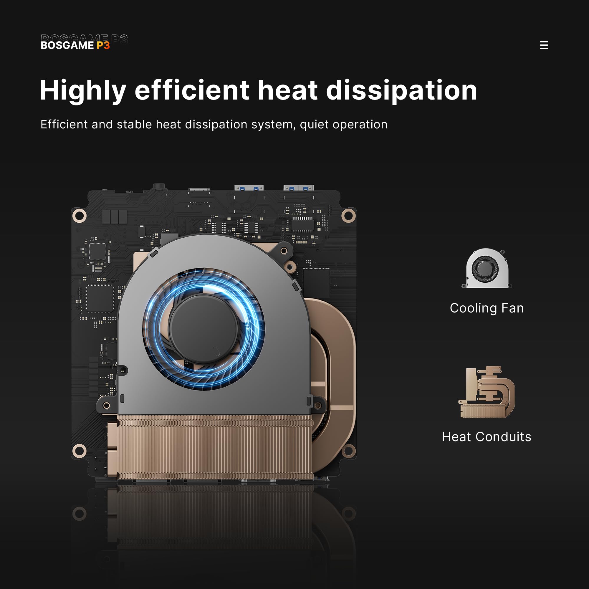 BOSGAME P3 Lite 6800H Mini PC, AMD Ryzen 7 6800H Mini Computer (8C/16T, Up to 4.7 GHz) 32GB DDR5 + 1TB PCIe 4.0 SSD, USB 4.0, HDMI 2.0, 2.5G LAN, WiFi6E + Bluetooth 5.2, Mini PC Gaming