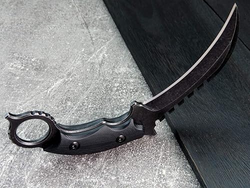 Miniatura 6 de Ccanku C1696 Cuchillo de hoja fija, mango G10 de acero D2 de 4.3 pulgadas, cuchillo de dientes de garra de supervivencia al aire libre, borde