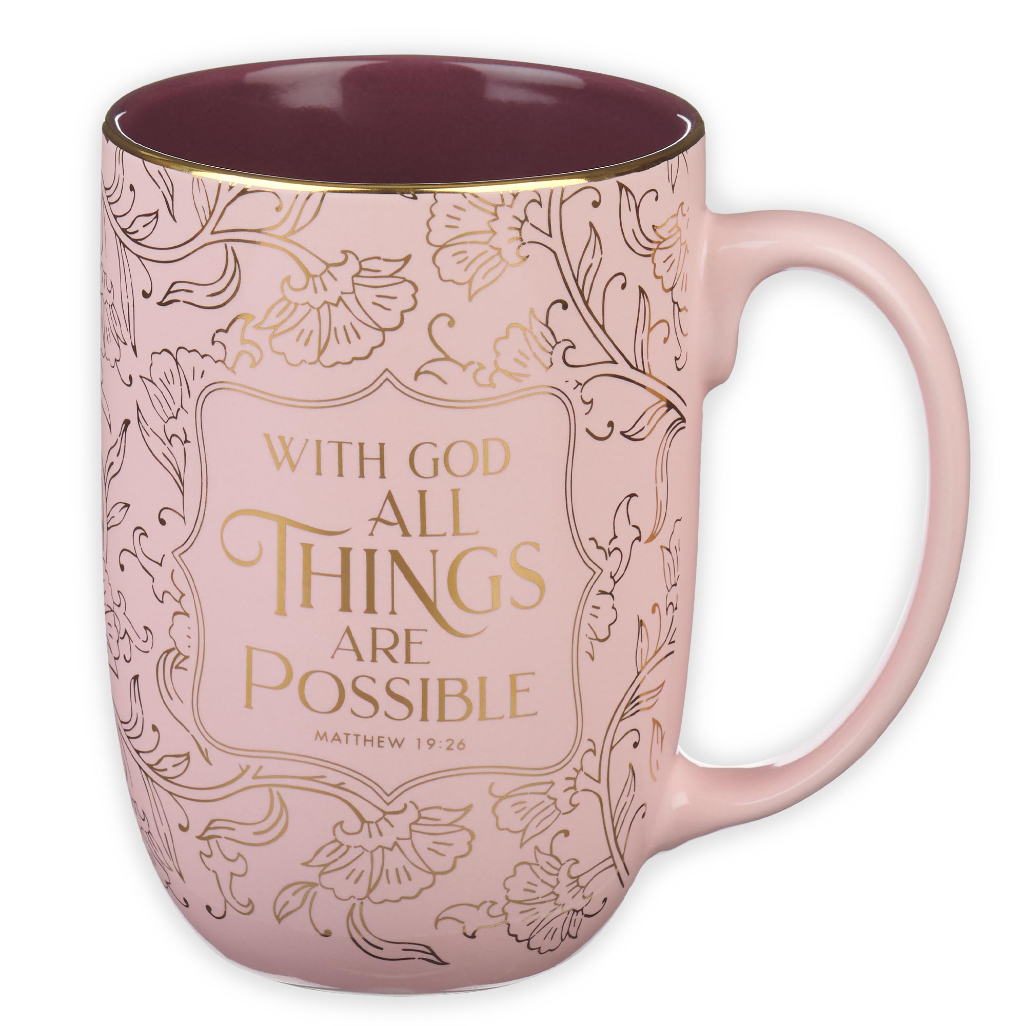Christian Art Gifts Large Ceramic Coffee Bible Verse Mug for Women