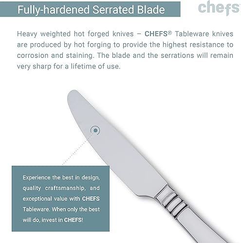 Miniatura 7 de Chefs Juego de cubiertos de acero inoxidable 1810, 20 piezas, servicio para 4, Harlow