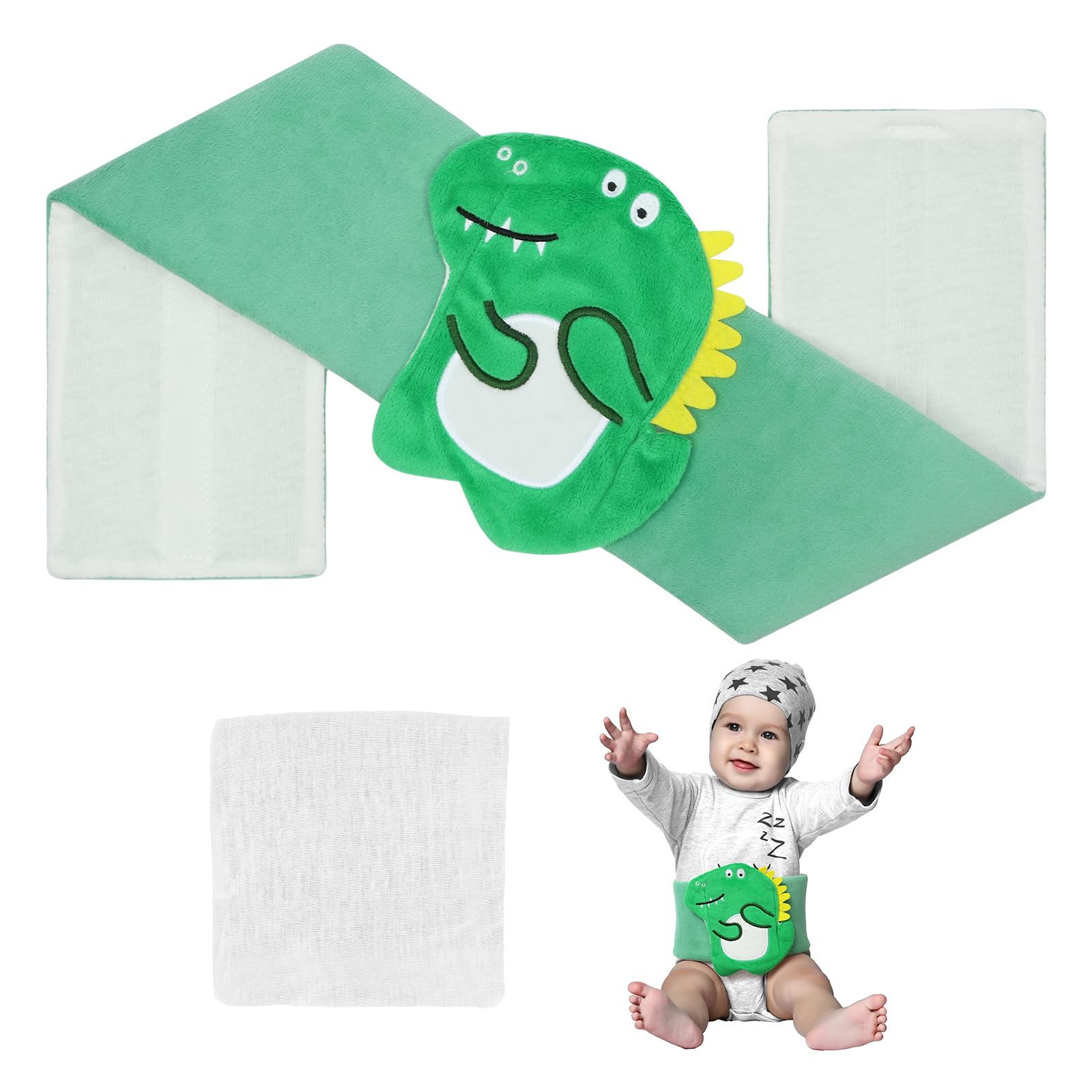 Vicloon Colic Relief for Babies Belt, Clay Particles Heated Tummy Wrap, Reusable Thermal Belt for Upset Stomach in 0-3 Years Babies and Toddlers