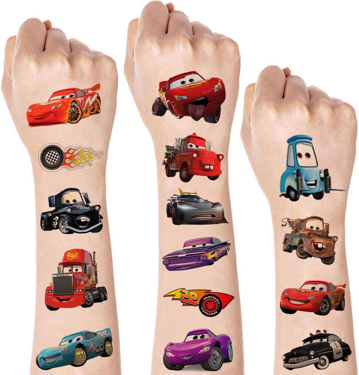 GODSON Car Temporary Tattoos Fake Tattoos Lightning Race