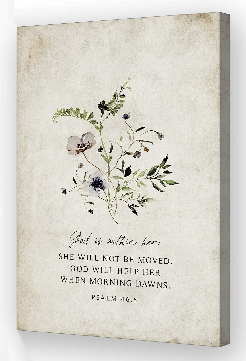 Belceleb Psalm 46 5 Bible Verse Scripture Wall Art Poster Praying Wall Decor for Bedroom Aesthetic Giclee Artwork Kitchen Pictures for Bathroom (8.00'