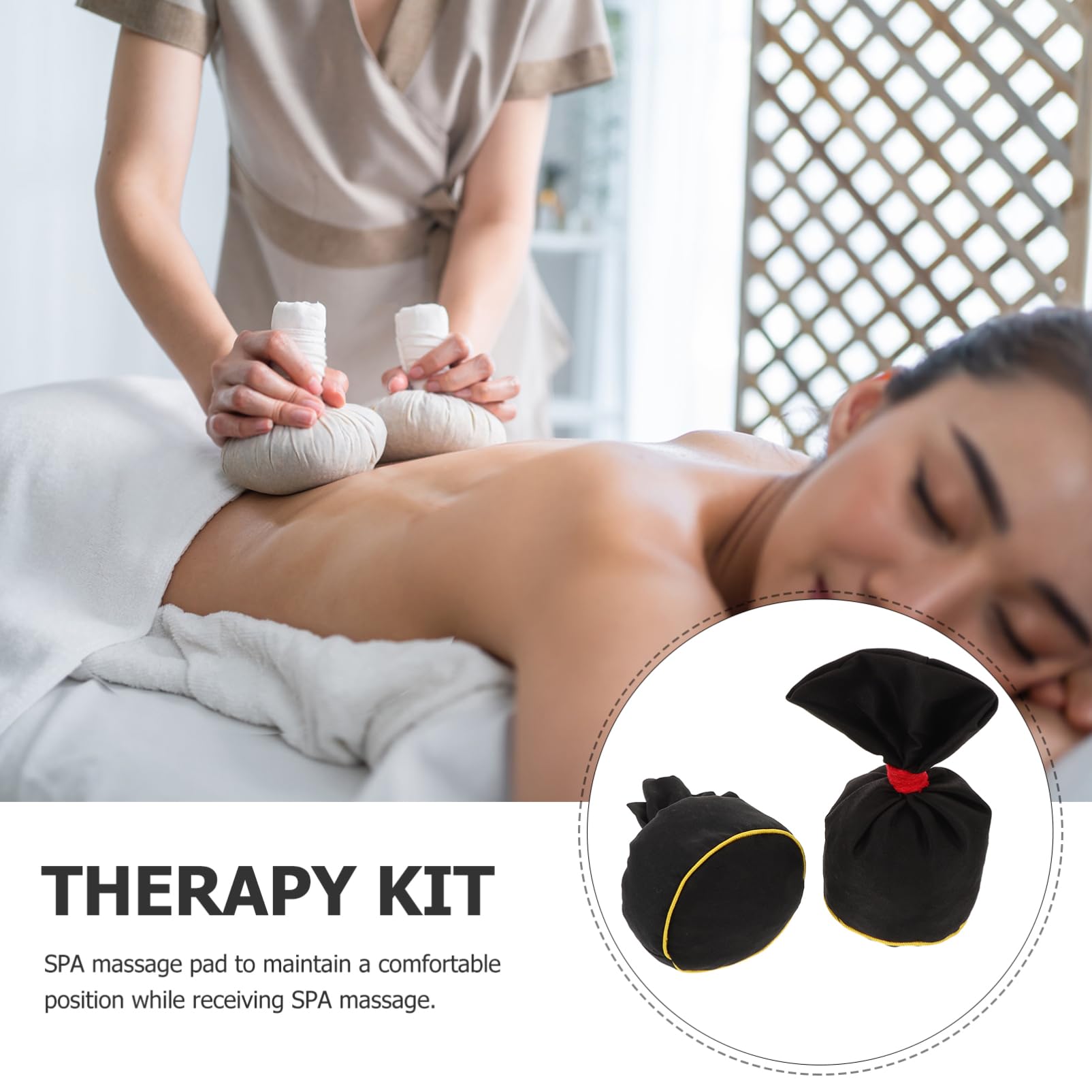 KOMBIUDA 2pièces De Compresse Chaude Sel Chinois Poche De Massage Portable Pour Thérapie Spa Et Relaxation
