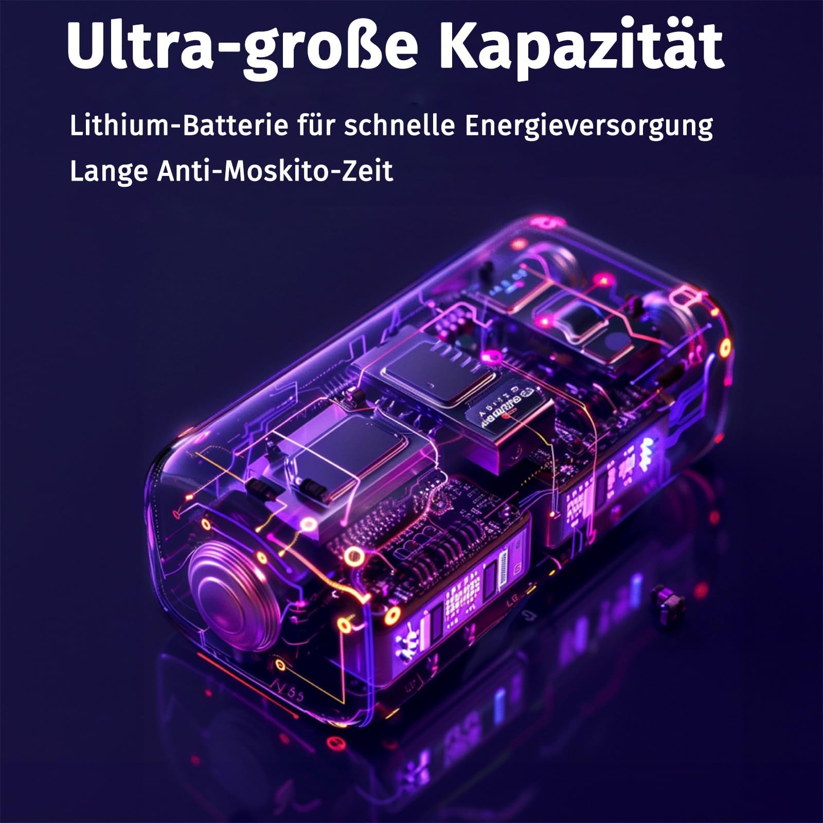 Zapfie Mückenlampe, Mückenlampe Camping, Mückenfalle Mückenlampes Akku, Moskito Lampe, Wiederaufladbar, Wasserdicht Ipx4 für Küche Innen Außen Camping