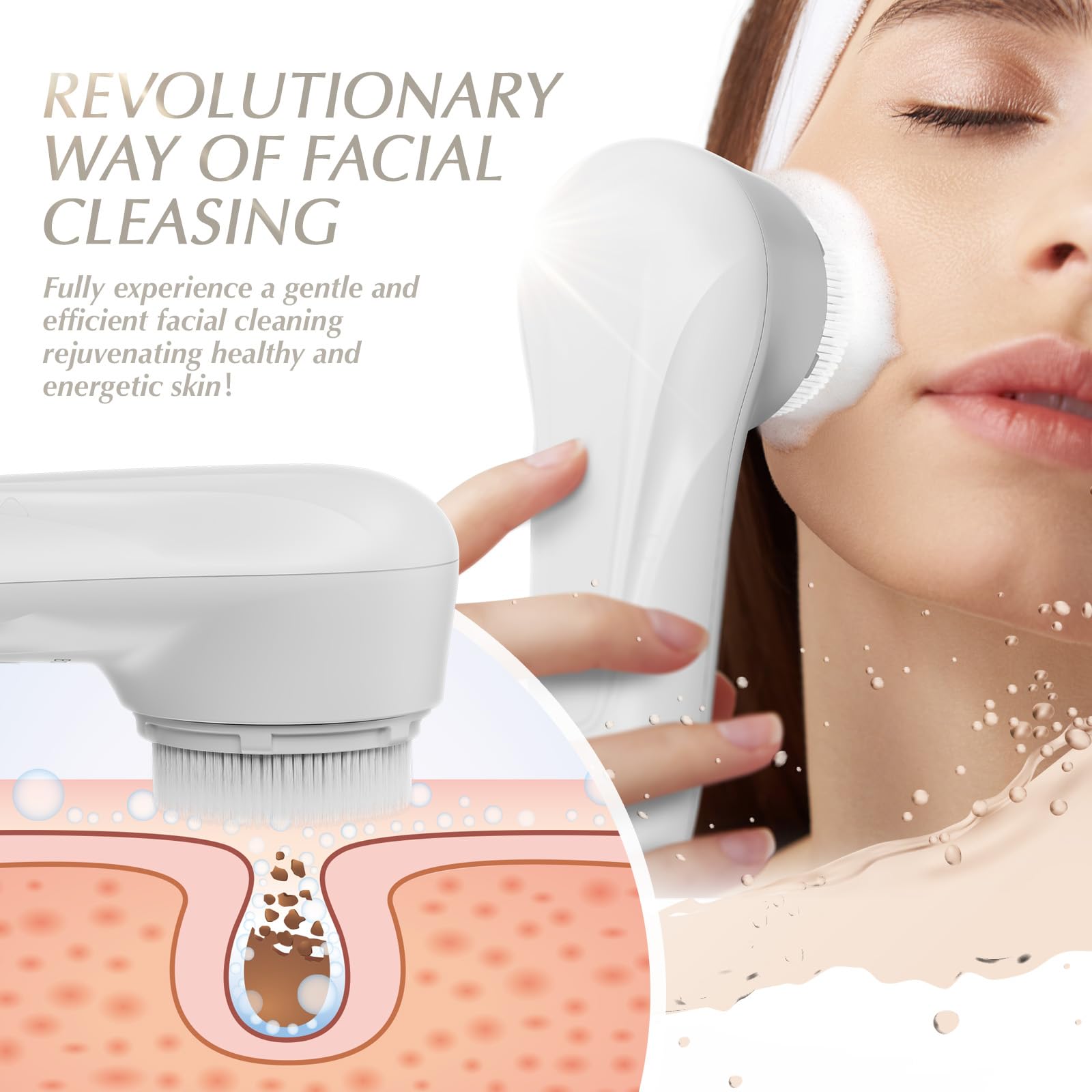 Amazon.com: BONNIEFACE Sonic Facial Cleansing Brush for Deep and
