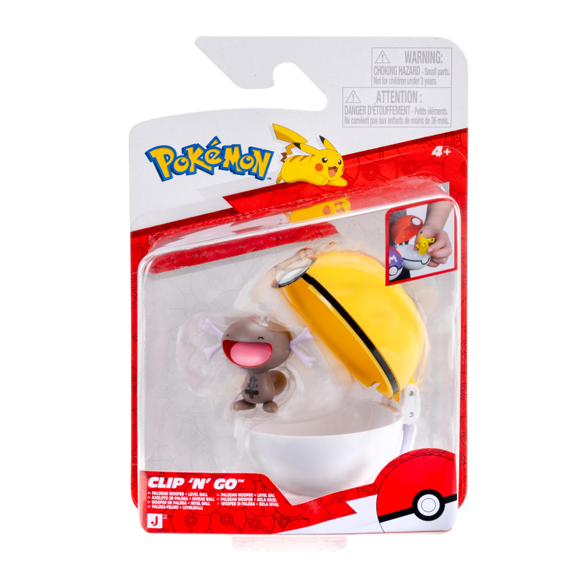 Pokémon PKW4610 Clip 'n'Go Poké Ball Paldea Felino & Level Ball