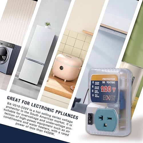 Miniatura 3 de GIDEON 2 protectores de sobretensiones de EE. UU. Protector de voltaje ajustable para refrigerador aire acondicionado 220V 4400W20A Una toma en la