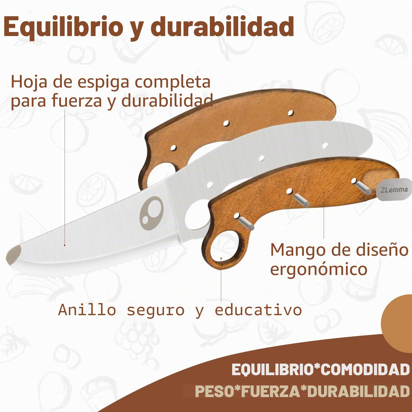 Juego de cuchillos de cocina para niños, juego de cocina seguro para niños, 3 cuchillos de plástico coloridos