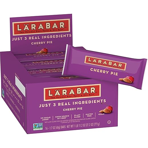 Larabar Gluten Free Fruit & Nut Food Bar, Cherry Pie, 16-1.7 Ounce Bars