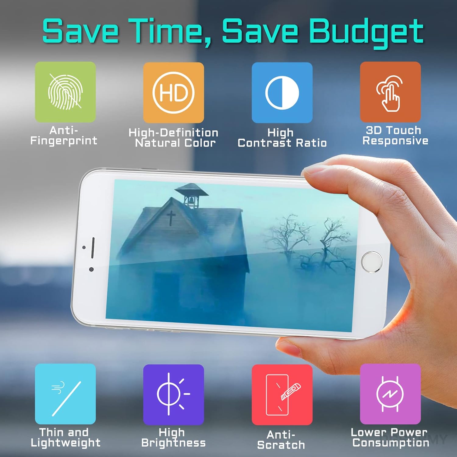 for iPhone 6s Plus Screen Replacement with Home Button 3D Touch LCD Display Digitizer 5.5" White Fix Tools Front Camera Speaker Proximity Sensor Glass Assembly Repair Kit A1634 A1687 A1699