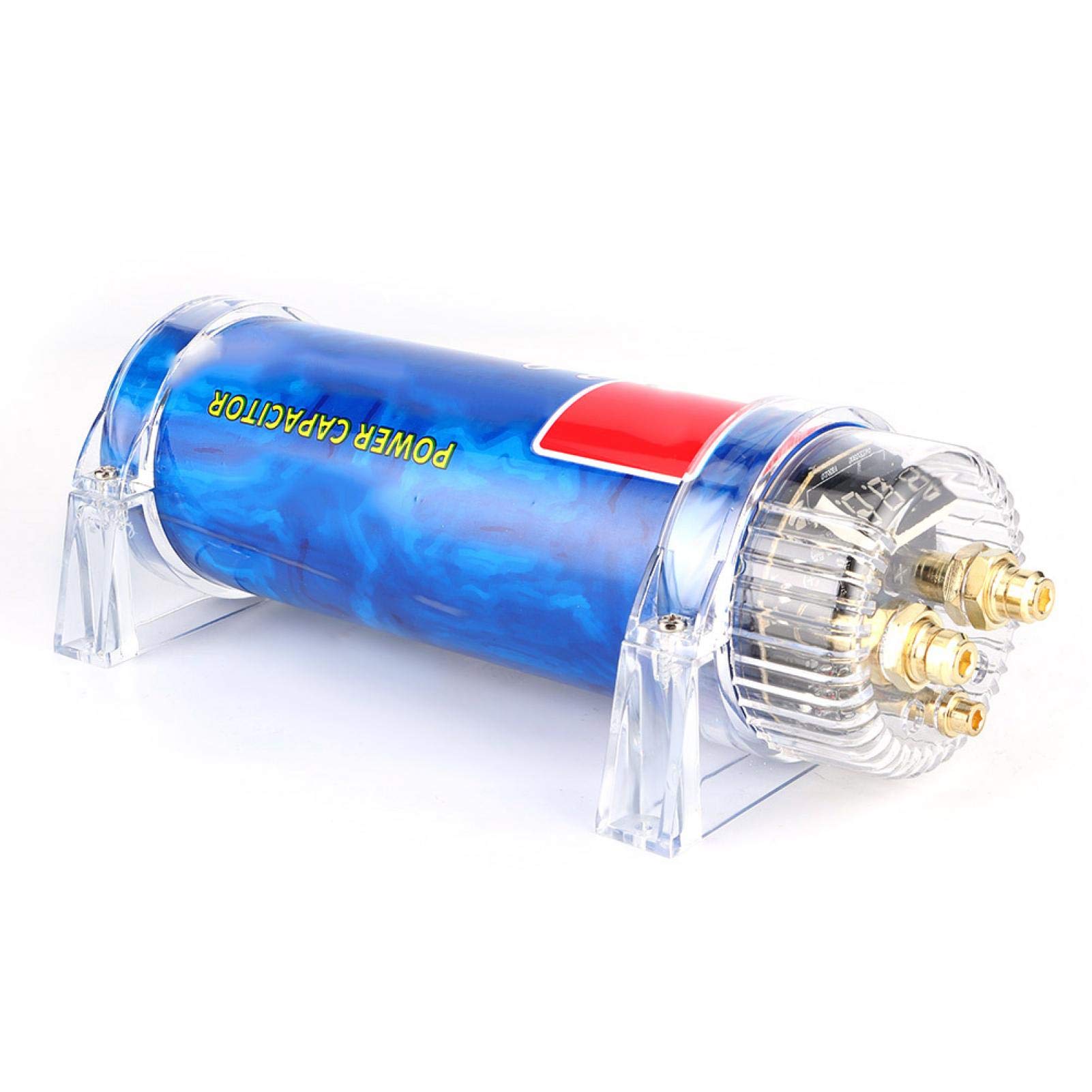 Condensateur audio de voiture, Duokon Condensateur Audio de voiture, 3.0 Farad voiture Audio condensateur de puissance amplificateur régulateur stabilisateur couleur bleue pièces d'auto modifiées