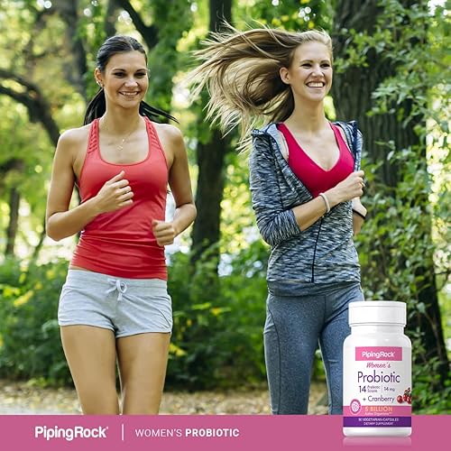 Miniatura 6 de Piping Rock Probiótico con arándano para mujer | 90 cápsulas | 14 cepas probióticas | Suplemento vegetariano, sin OMG, sin gluten