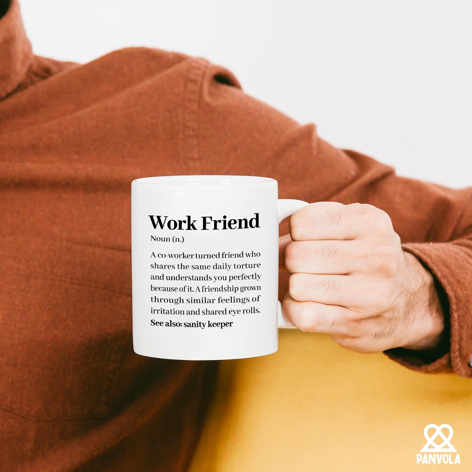 Panvola Work Friend Definition Mug Coworker Gifts Officemates Office Coworker Friend Gift Friendship Novelty Drinkware Ceramic Mug 11 oz White - Image 5