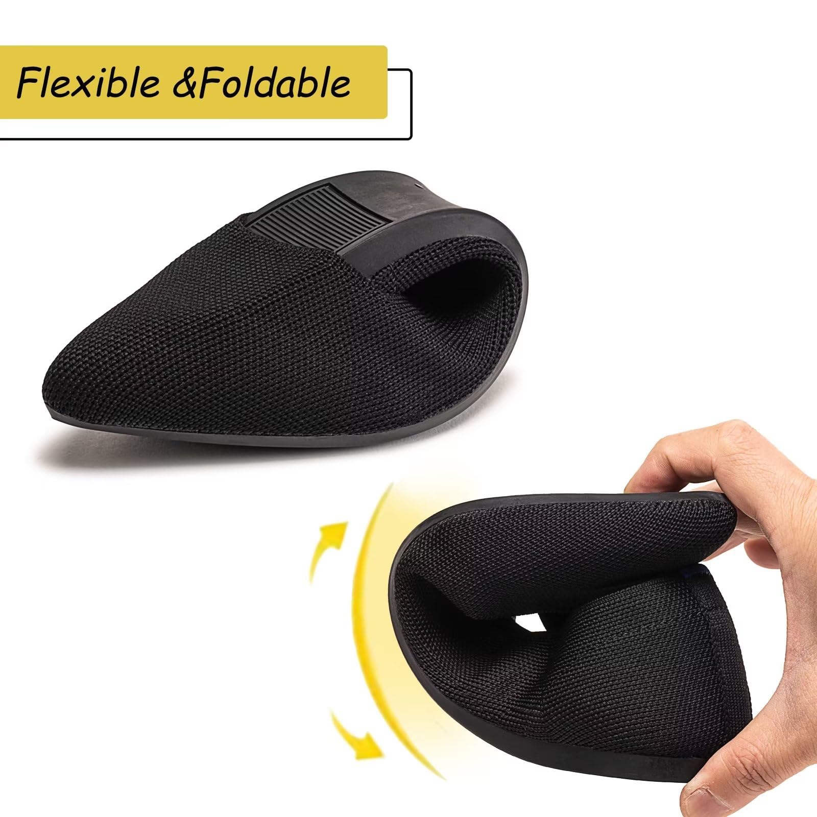 Comfortable Pointed Toe Flats Frank Mully Women's Knit Pointed-Toe