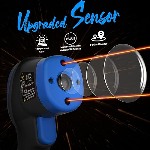 Miniatura 2 de AIOMEST Termómetro infrarrojo digital  Pistola de alta temperatura sin contacto AI-1500 Medidor de temperatura de pirómetro infrarrojo -58  2732