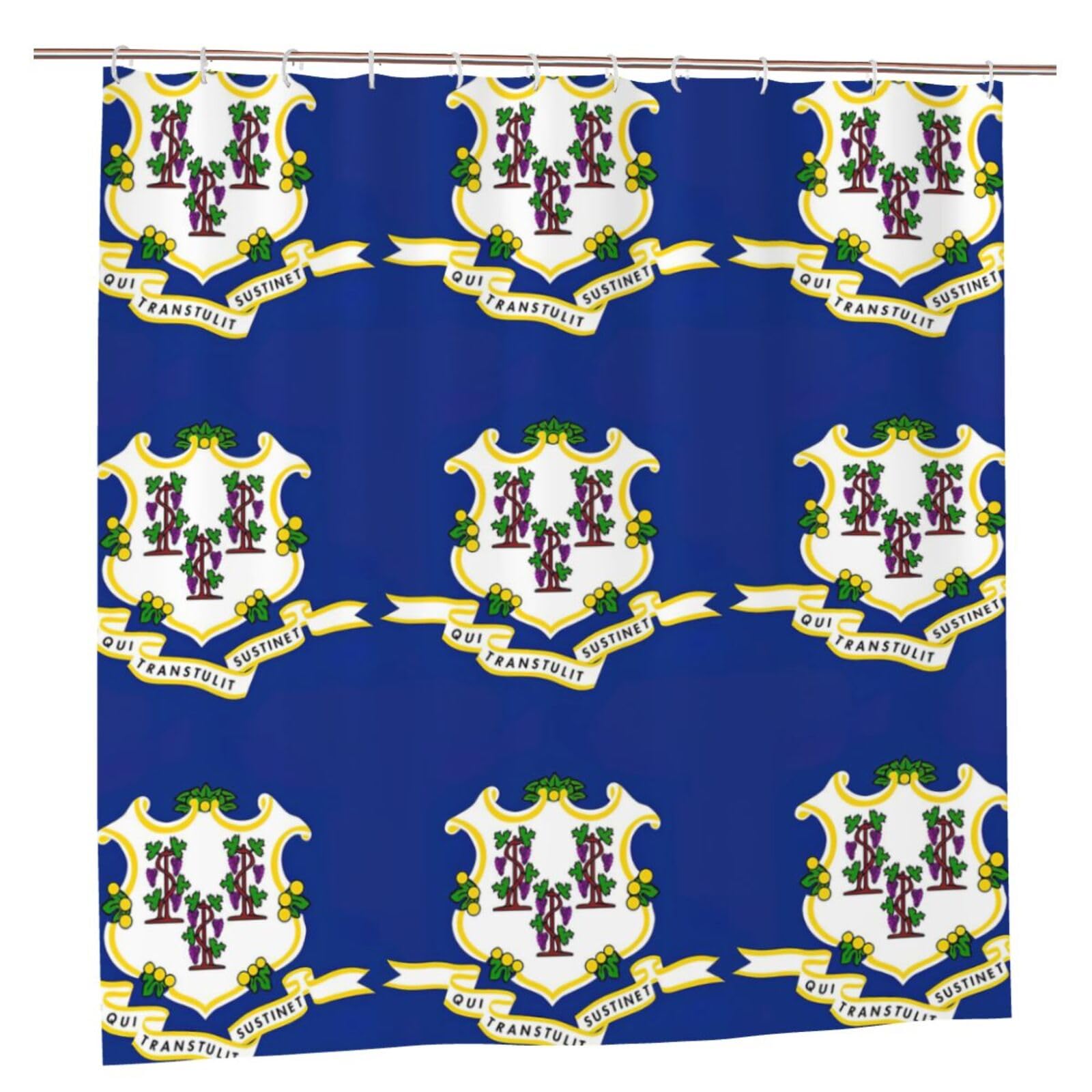 Rideau de douche Connecticut en polyester 183x183 cm avec 12 œillets