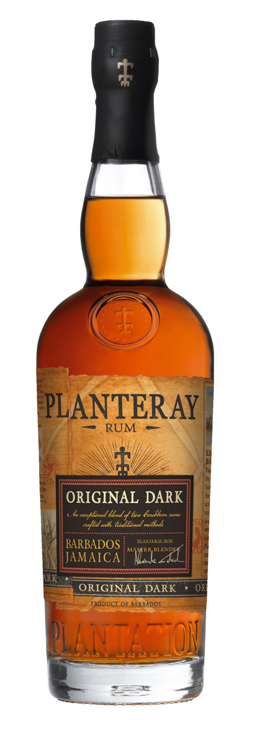 PLANTERAY RUM - (ehemals Plantation) - Original Dark - Herkunft: Barbados und Jamaika - Intensiv und Strukturiert - Goldmedaille beim Beverage Testing Institute 2023-40% Vol - 70 cl