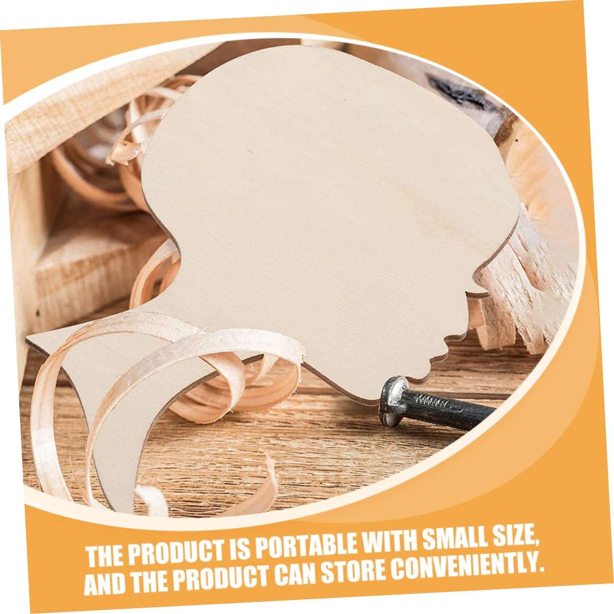 LALAFINA 45stücke Unbehandelte Holzscheiben Für -projekte Kopf-form Holzschnitzerei Kreative Bastelmaterialien Zur Dekoration Von Hochzeiten Und Partys Natürliche Holzstücke Für