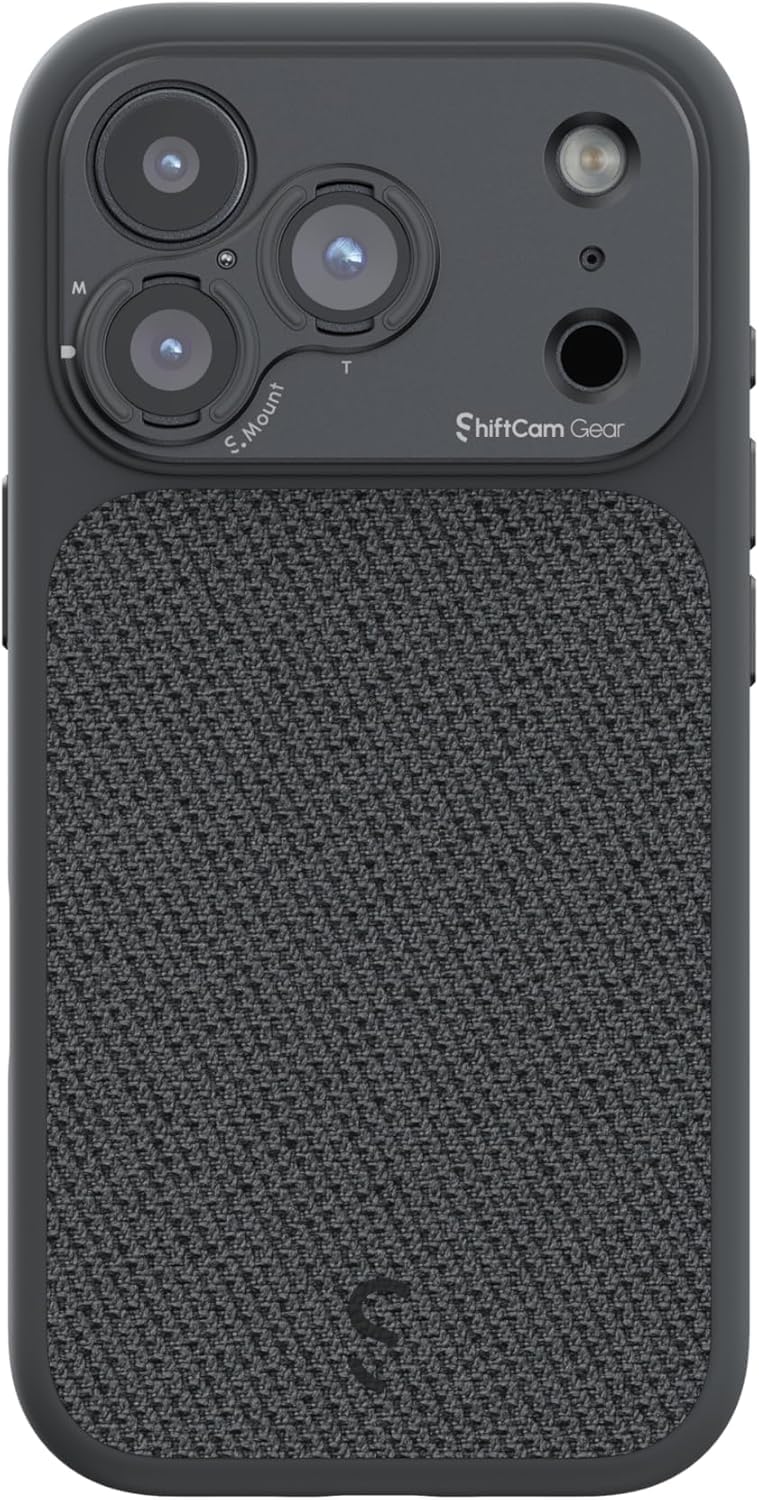 ShiftCam Custodia per fotocamera per iPhone 17 Pro, supporto obiettivo integrato, magnetico, grigio scuro, scatta subito foto fantastiche (iPhone 17 Pro Max)